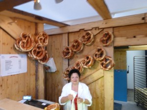 Brezen (pretzel) is another big hit at Oktoberfest.