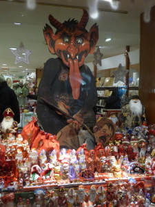 Krampus is now commercialized in Austria just as much as Santa Claus.