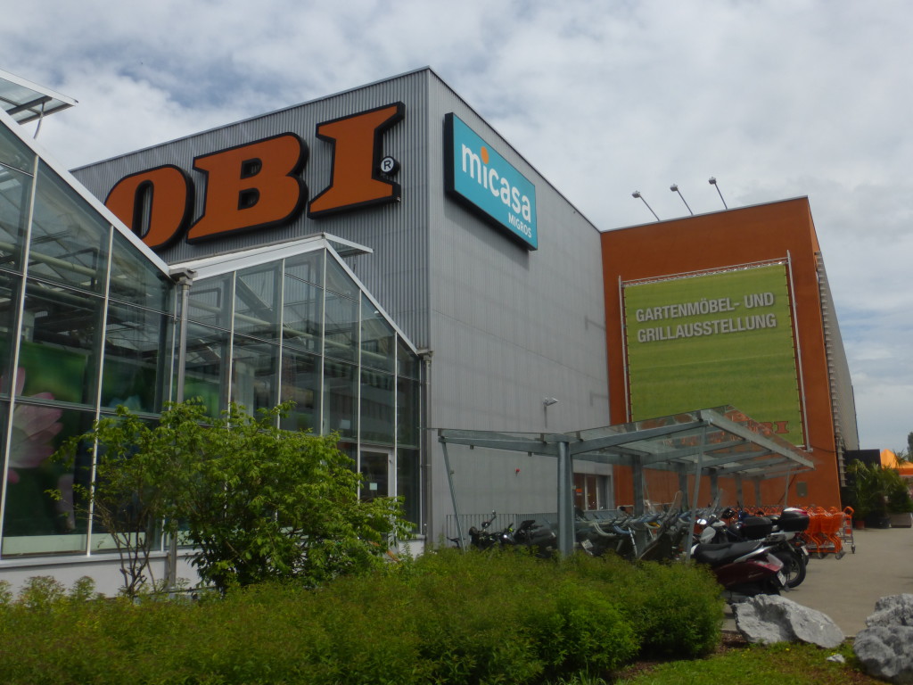 OBI, a DIY home improvement store, is comparable to Lowe's or Home Depot in the States - just lots more expensive.